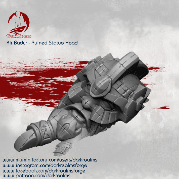 Dark Realms Dwarves - Ruined Statue Head