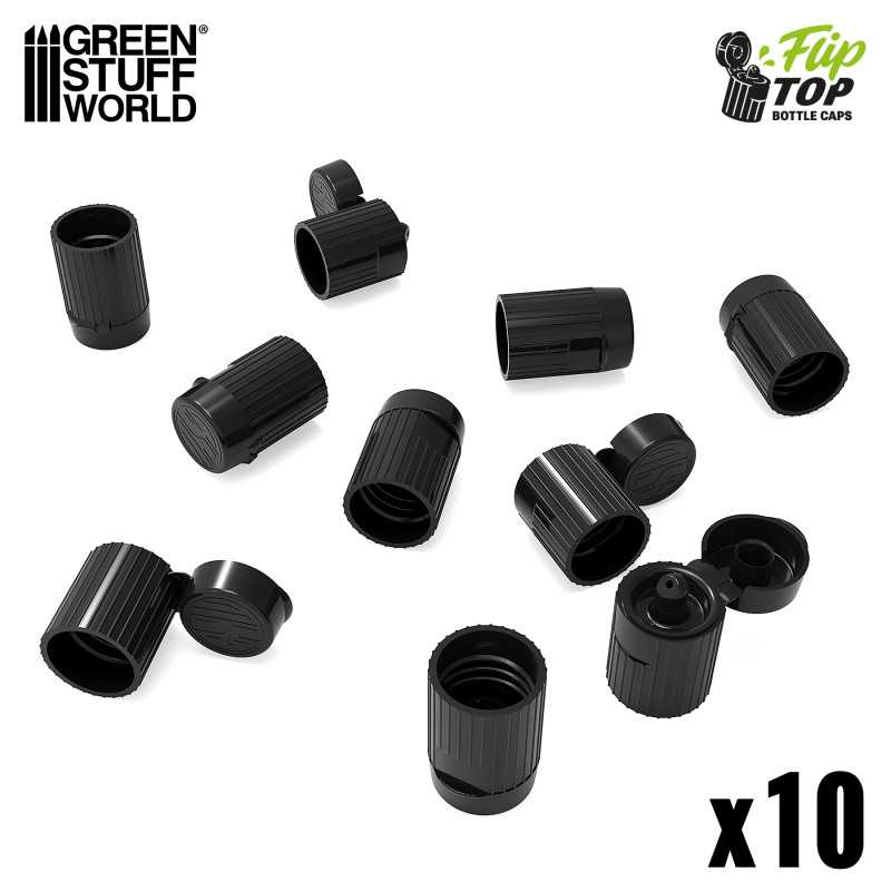 Flip-top dropper caps