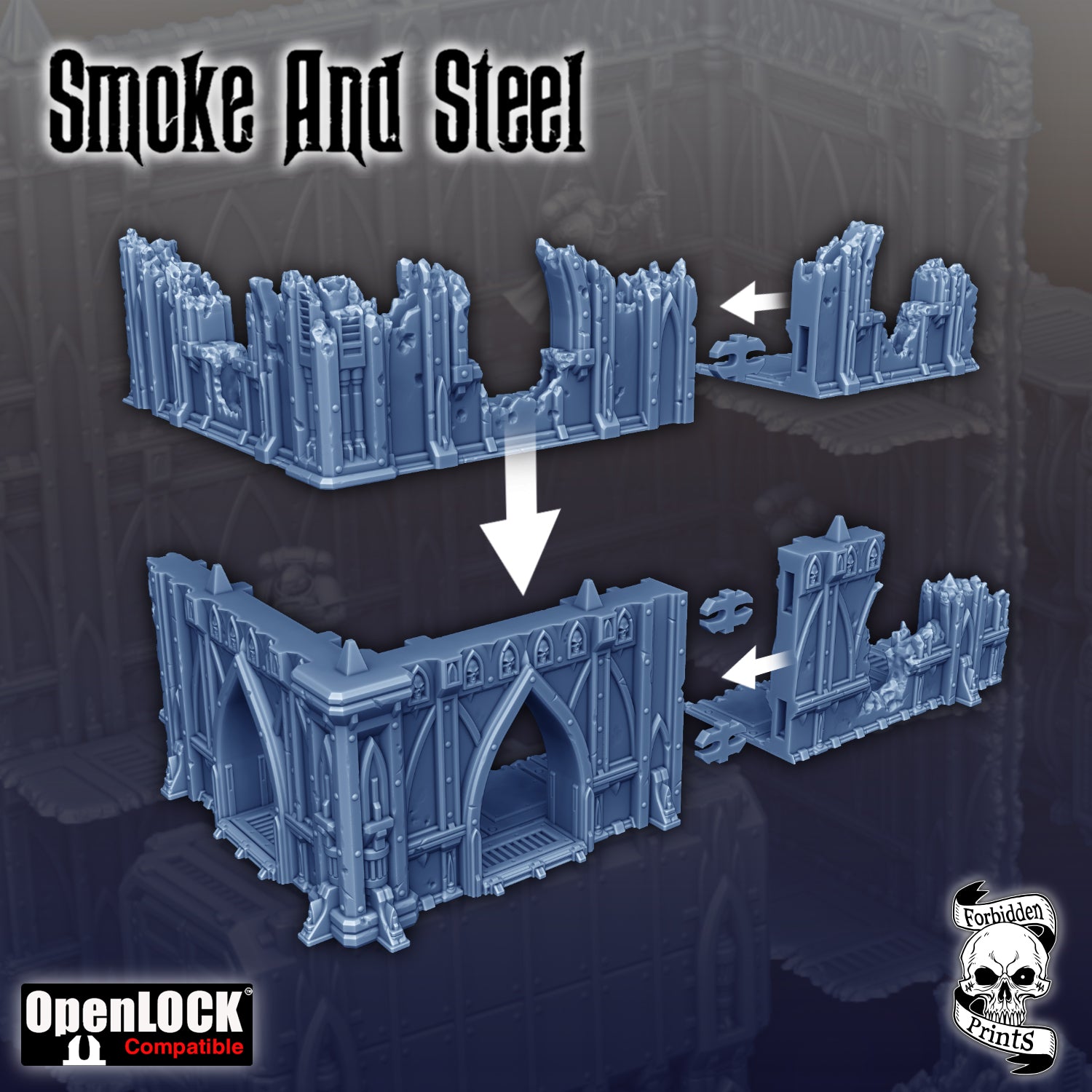 Smoke and Steel - Small WTC L-Shaped Ruin